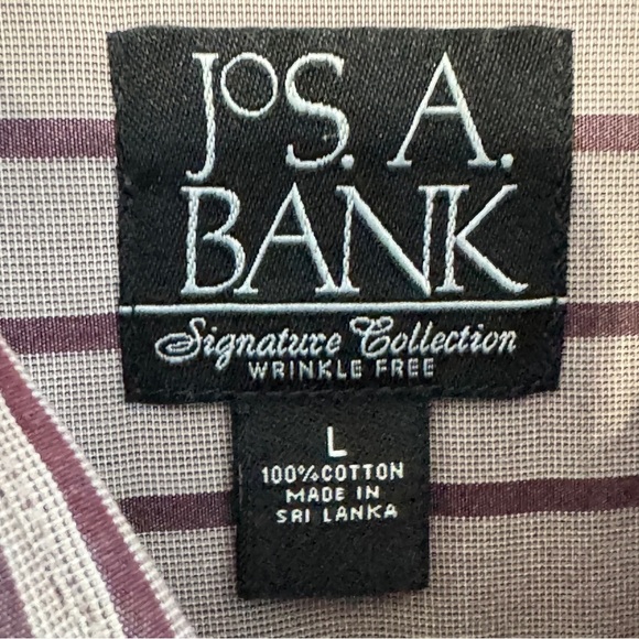 Jos A Bank Wrinkle Free Stripe Shirt Men’s Large - Picture 3 of 4